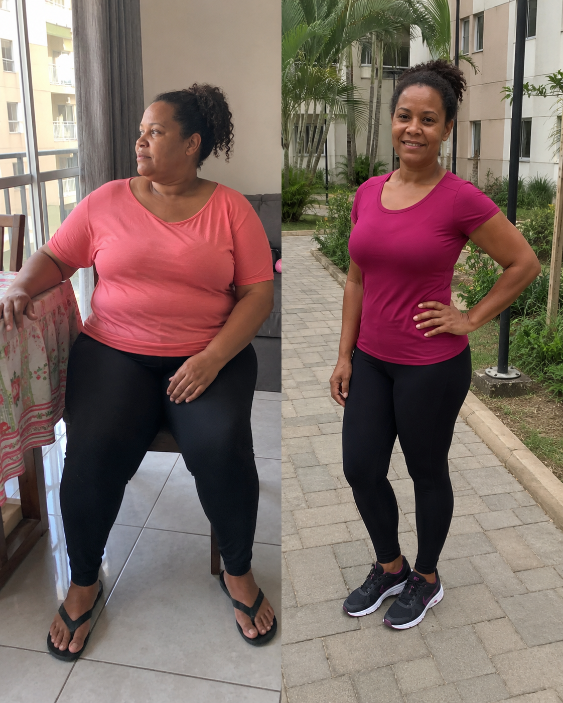 Antes e depois — resultado real